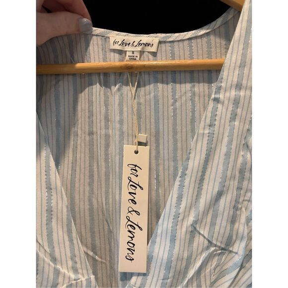 NWT For Love & Lemons Leslie Mini Dress Blue & White Stripe Size Small - Picture 7 of 8